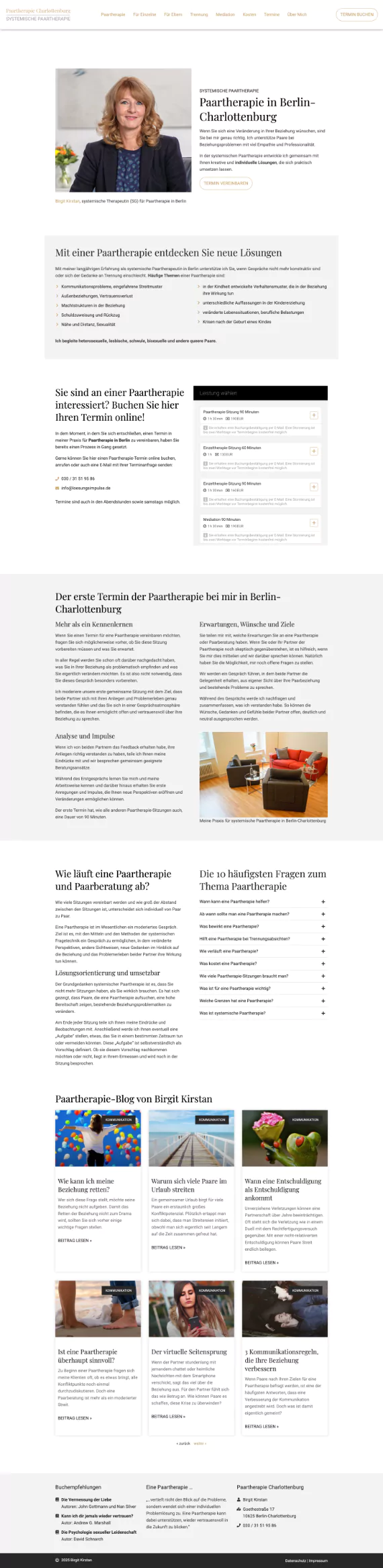 Webdesign für Therapeuten: Beispiel Paartherapie Charlottenburg
