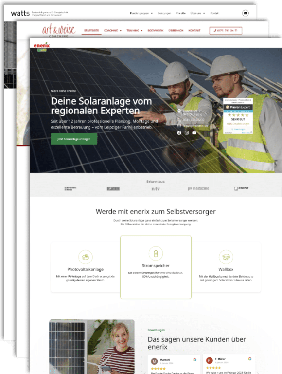 Startseite vorschau referenzen webdesign berlin