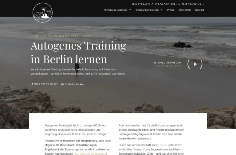 Webdesign aus Berlin für Entspannung – mit WordPress